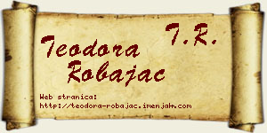 Teodora Robajac vizit kartica